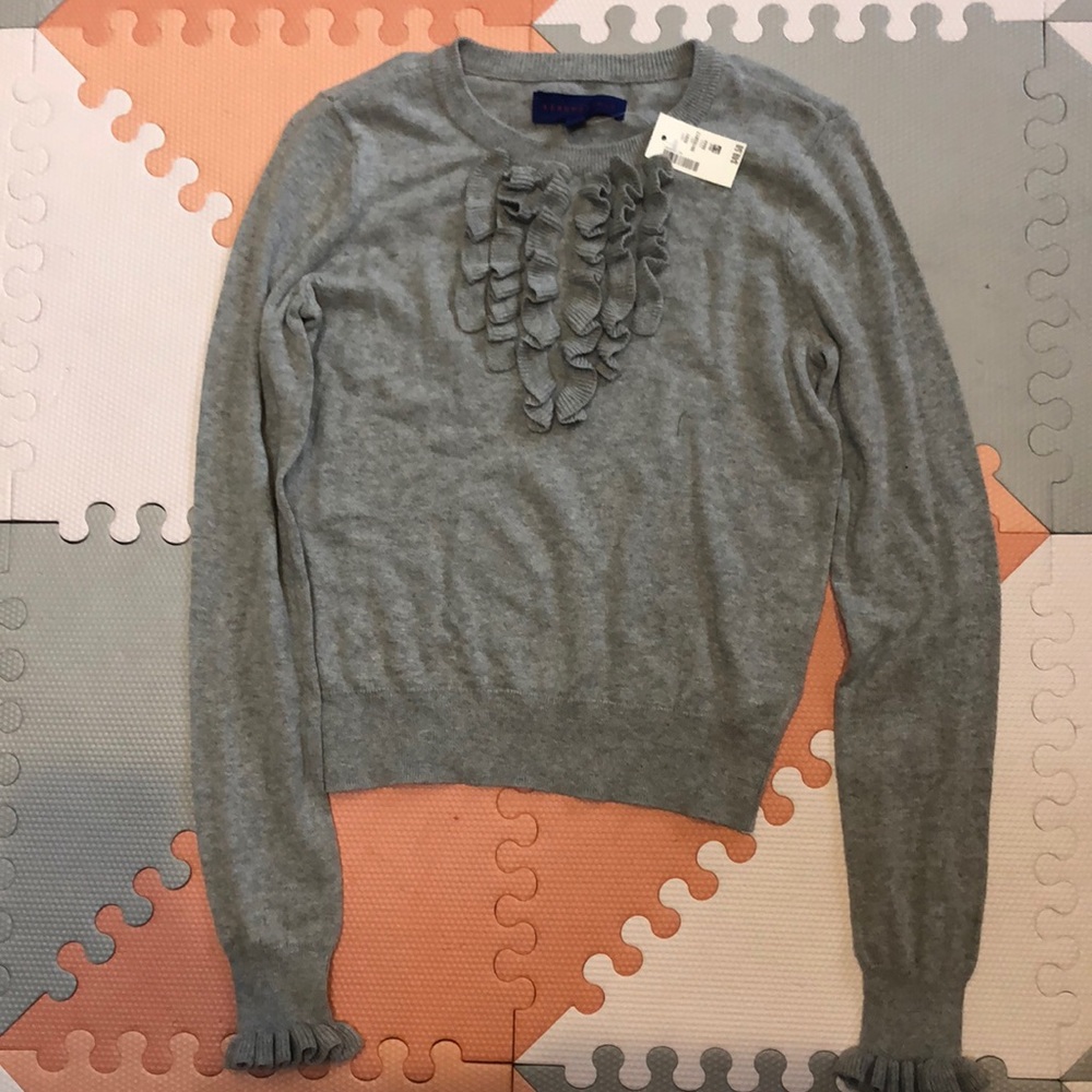 Aeropostale grey ruffle sweater - NWT - size S